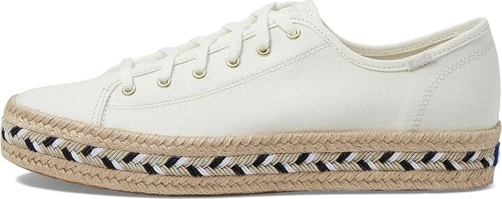 Keds Triple Kick Canvas Women's Lace up casual Shoes Natural Jute Braid Foxing : 9.5 B - Medium - Image 6