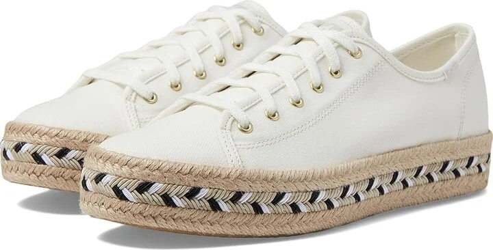 Keds Triple Kick Canvas Women's Lace up casual Shoes Natural Jute Braid Foxing : 9.5 B - Medium