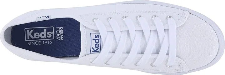 Keds Triple Kick Canvas Women's Lace up casual Shoes White : 5.5 B - Medium - Image 3