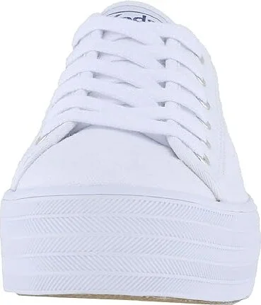 Keds Triple Kick Canvas Women's Lace up casual Shoes White : 5.5 B - Medium - Image 6