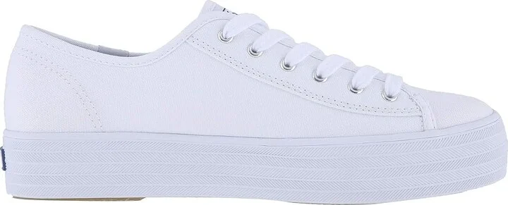 Keds Triple Kick Canvas Women's Lace up casual Shoes White : 5.5 B - Medium - Image 8