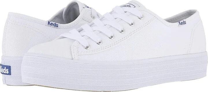 Keds Triple Kick Canvas Women's Lace up casual Shoes White : 5.5 B - Medium