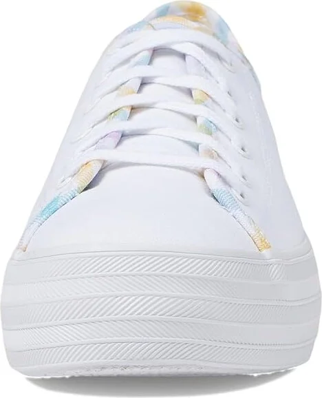 Keds Triple Kick Canvas Women's Lace up casual Shoes White/Multi Gingham Binding : 7.5 B - Medium - Image 5