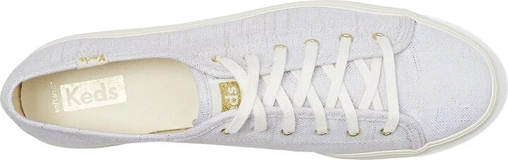 Keds Triple Kick Canvas Women's Shoes Gold Metallic Textile : 7 B - Medium - Image 2