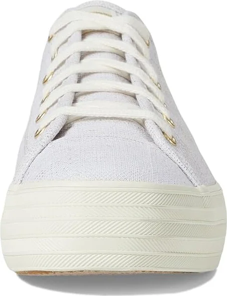 Keds Triple Kick Canvas Women's Shoes Gold Metallic Textile : 7 B - Medium - Image 5