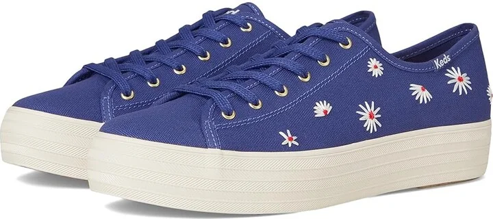 Keds Triple Kick Canvas Women's Shoes Navy Canvas : 8.5 B - Medium, Textile