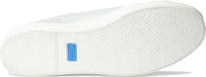 Keds Triple Kick Canvas Women's Shoes Snow White / Iridescent Leather : 7 B - Medium, Textile - Image 3