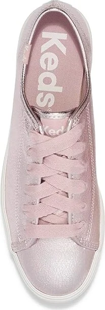 Keds Triple Kick Leather Women's Lace up casual Shoes Mauve Metallic : 7 B - Medium - Image 2