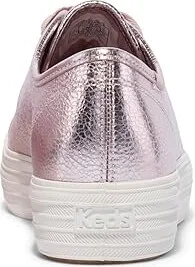 Keds Triple Kick Leather Women's Lace up casual Shoes Mauve Metallic : 7 B - Medium - Image 4