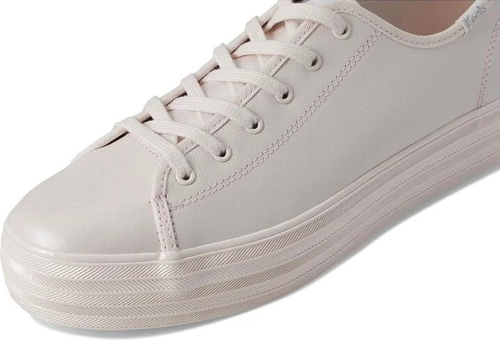 Keds Triple Kick Leather Women's Lace up casual Shoes Pink Pearlized Leather : 6 B - Medium - Image 7
