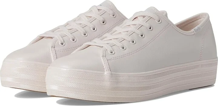 Keds Triple Kick Leather Women's Lace up casual Shoes Pink Pearlized Leather : 6 B - Medium