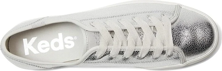 Keds Triple Kick Leather Women's Lace up casual Shoes Silver Metallic Leather : 9.5 B - Medium - Image 2