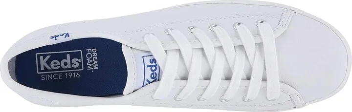 Keds Triple Kick Leather Women's Lace up casual Shoes White : 5 B - Medium - Image 3