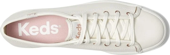 Keds Triple Kick Leather Women's Lace up casual Shoes White/Rose Gold : 10.5 B - Medium - Image 2