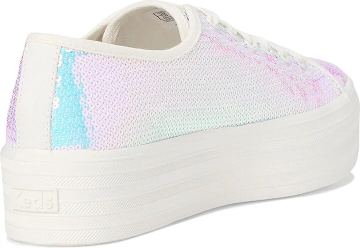 Keds Triple Up Canvas Women's Shoes Iridescent Sequins : 5 B - Medium - Image 4