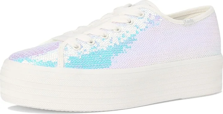 Keds Triple Up Canvas Women's Shoes Iridescent Sequins : 5 B - Medium - Image 5