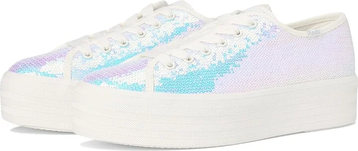 Keds Triple Up Canvas Women's Shoes Iridescent Sequins : 5 B - Medium