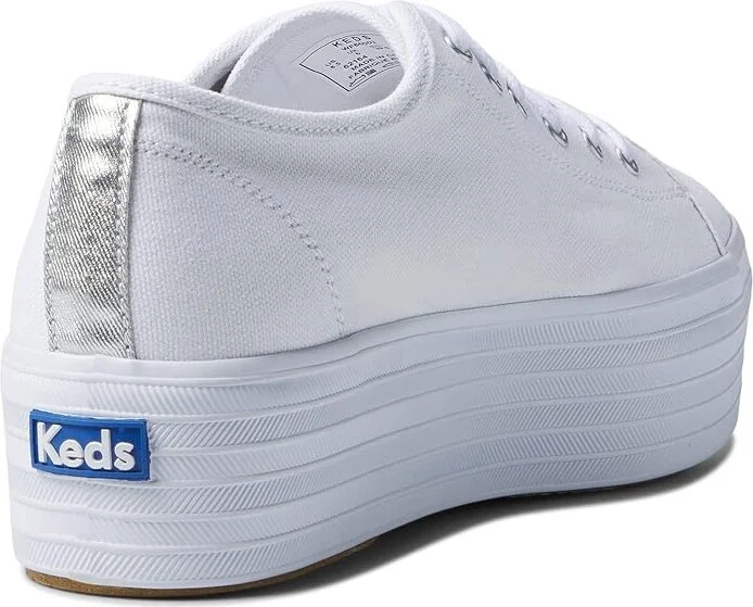 Keds Triple Up Canvas Women's Shoes White : 5 B - Medium - Image 4