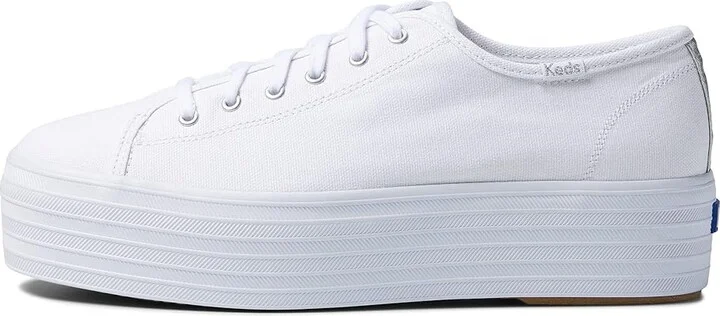 Keds Triple Up Canvas Women's Shoes White : 5 B - Medium - Image 6