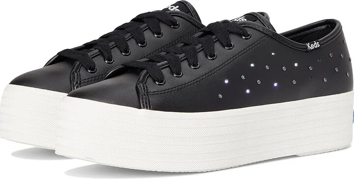 Keds Triple Up Leather Women's Shoes Black Light Up : 10.5 B - Medium