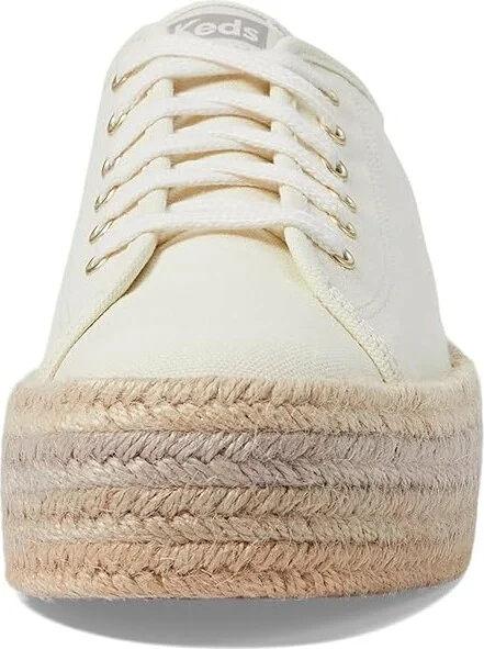 Keds Triple Up Leather Women's Shoes Natural Ombre Jute Foxing : 10 B - Medium - Image 5