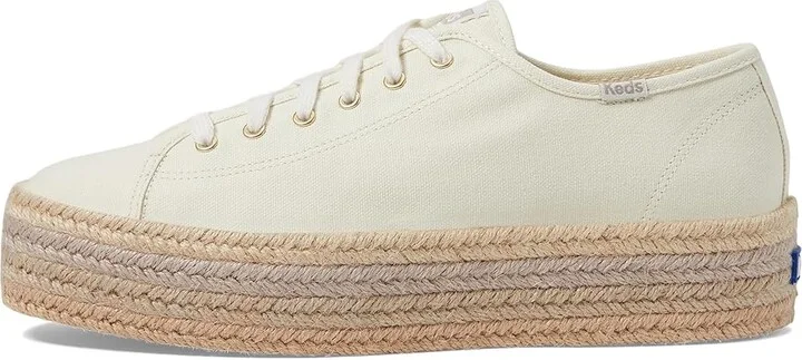 Keds Triple Up Leather Women's Shoes Natural Ombre Jute Foxing : 10 B - Medium - Image 6