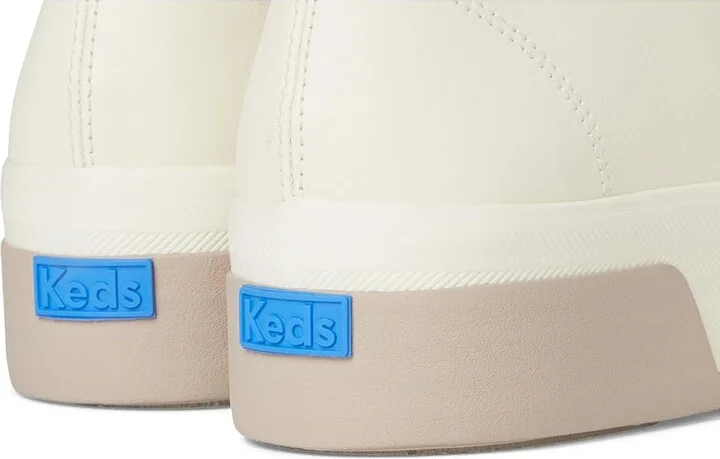 Keds Triple Up Leather Women's Shoes Off-White/Taupe Bumper Foxing Stripe : 9.5 B - Medium - Image 7
