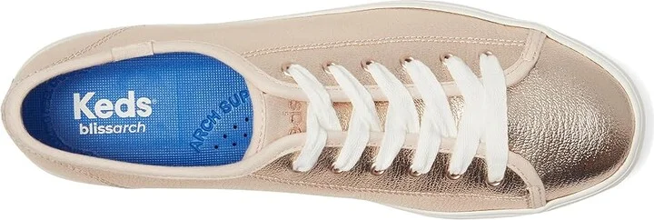Keds Triple Up Leather Women's Shoes Rose Gold Metallic Leather : 9 B - Medium - Image 2
