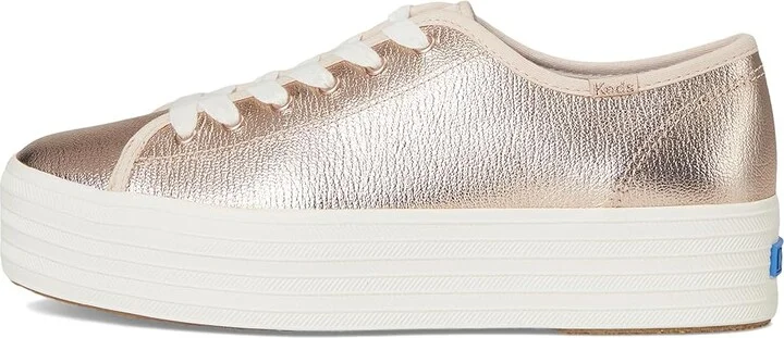 Keds Triple Up Leather Women's Shoes Rose Gold Metallic Leather : 9 B - Medium - Image 6