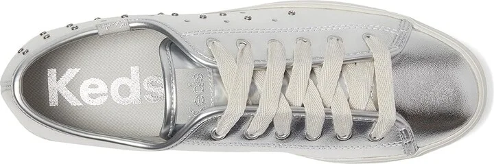 Keds Triple Up Leather Women's Shoes Silver Light Up : 5.5 B - Medium - Image 2