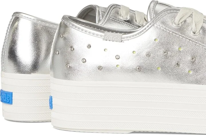 Keds Triple Up Leather Women's Shoes Silver Light Up : 5.5 B - Medium - Image 7