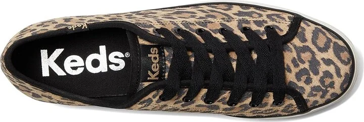 Keds Triple Up Leather Women's Shoes Tan/Black Leopard Suede : 7.5 B - Medium - Image 2