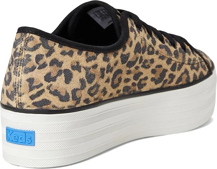 Keds Triple Up Leather Women's Shoes Tan/Black Leopard Suede : 7.5 B - Medium - Image 4