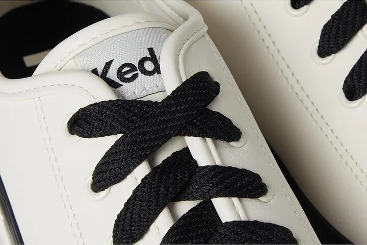 Keds Triple Up Leather Women's Shoes White/Black Bumper Foxing Stripe : 6.5 B - Medium - Image 7