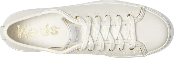 Keds Triple Up Leather Women's Shoes White/Gold : 9.5 B - Medium - Image 2