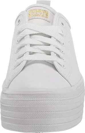 Keds Triple Up Leather Women's Shoes White Leather : 5 B - Medium - Image 6