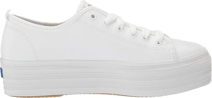 Keds Triple Up Leather Women's Shoes White Leather : 5 B - Medium - Image 8