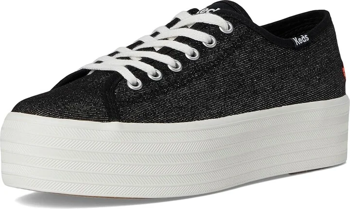 Keds Triple Up Washed Denim Women's Shoes Black Denim : 6.5 B - Medium, Synthetic - Image 5