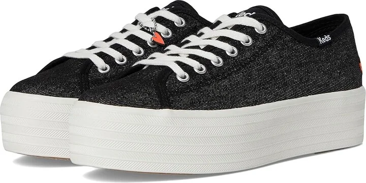 Keds Triple Up Washed Denim Women's Shoes Black Denim : 6.5 B - Medium, Synthetic