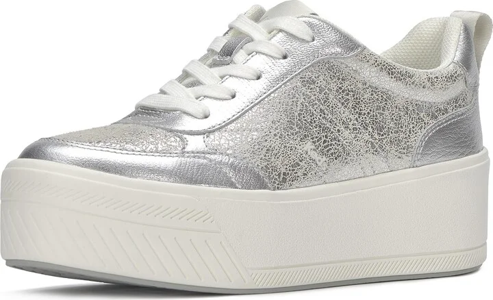 Silver Distressed Metallic Leather