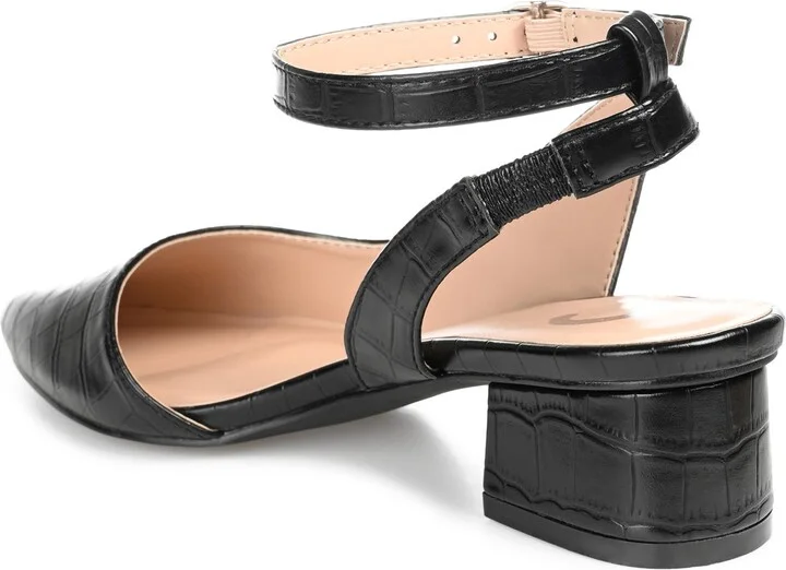 Keefa Croc Embossed Ankle Strap Pump - Wide Width - Image 2