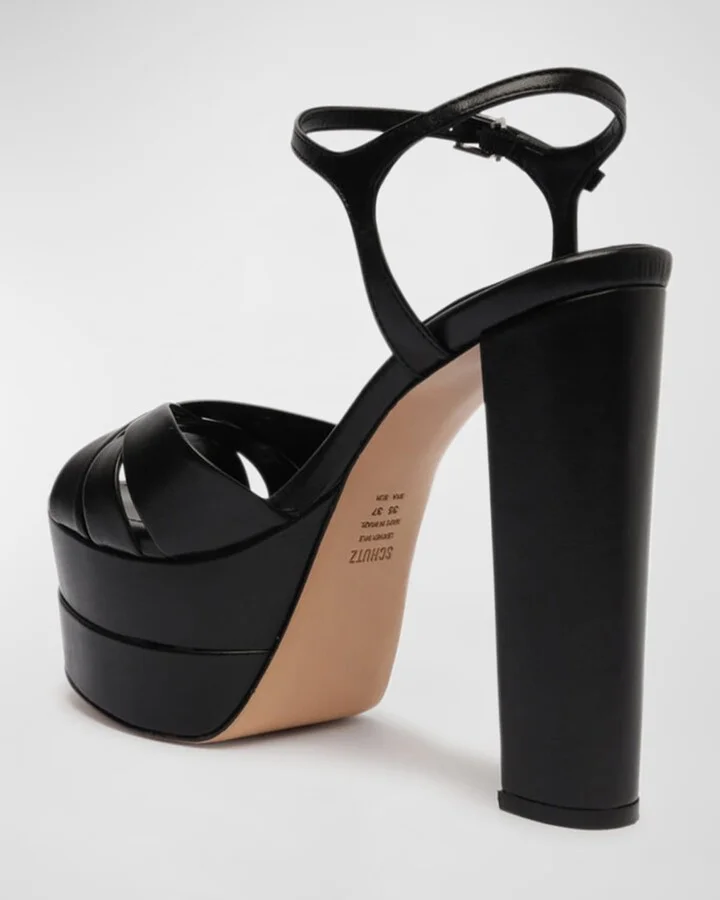 Keefa Leather Ankle-Strap Platform Sandals - Image 7
