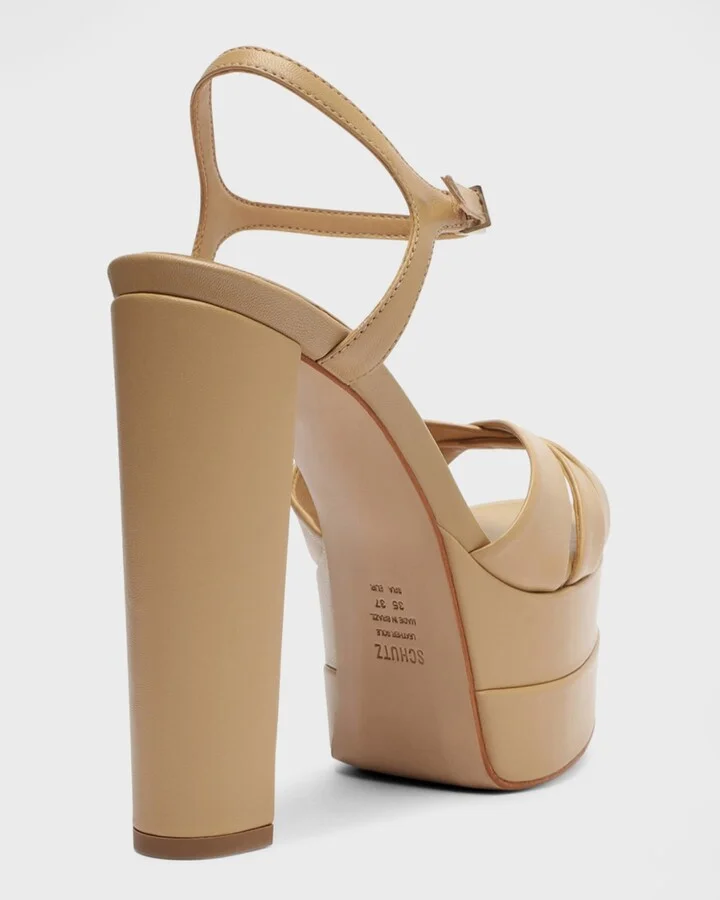 Keefa Leather Ankle-Strap Platform Sandals - Image 9