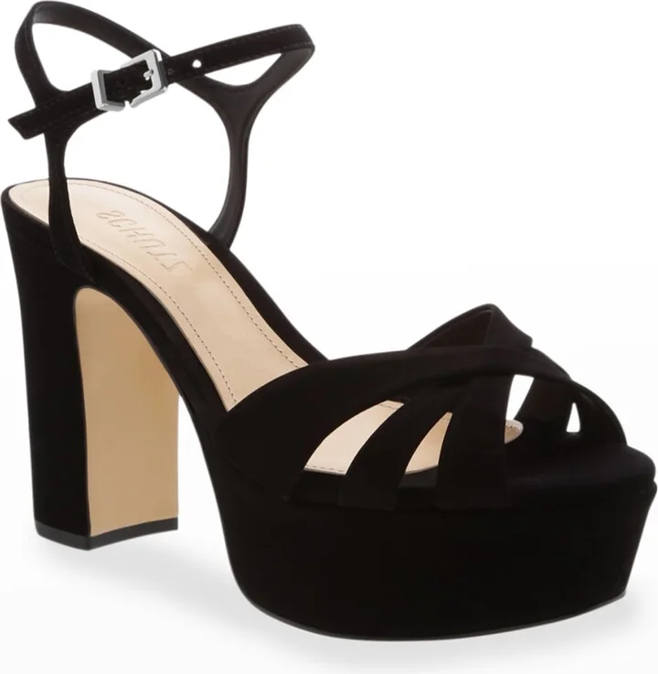 Keefa Nubuck Ankle-Strap Platform Sandals - Image 2