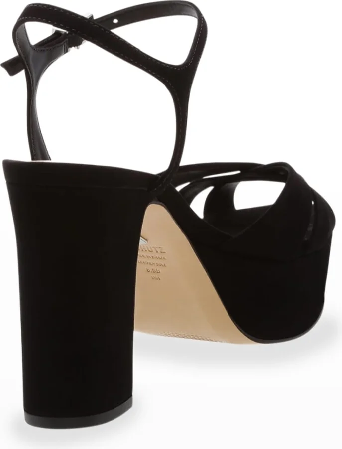 Keefa Nubuck Ankle-Strap Platform Sandals - Image 3