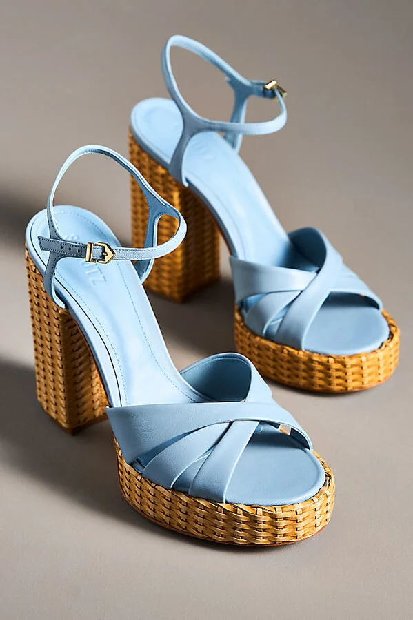 Keefa Straw Platform Heels - Image 2
