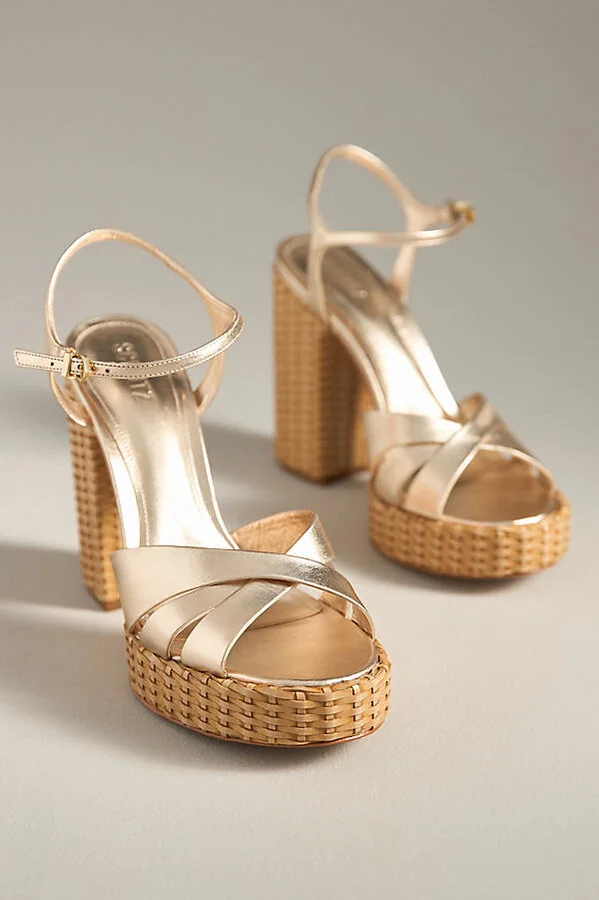 Keefa Straw Platform Heels - Image 2