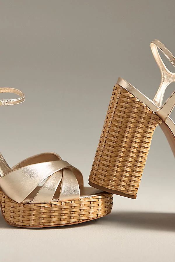 Keefa Straw Platform Heels - Image 3