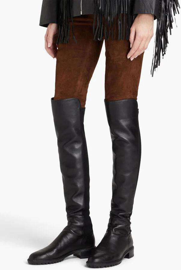 Keelan microstretch and leather over-the-knee boots - Image 2
