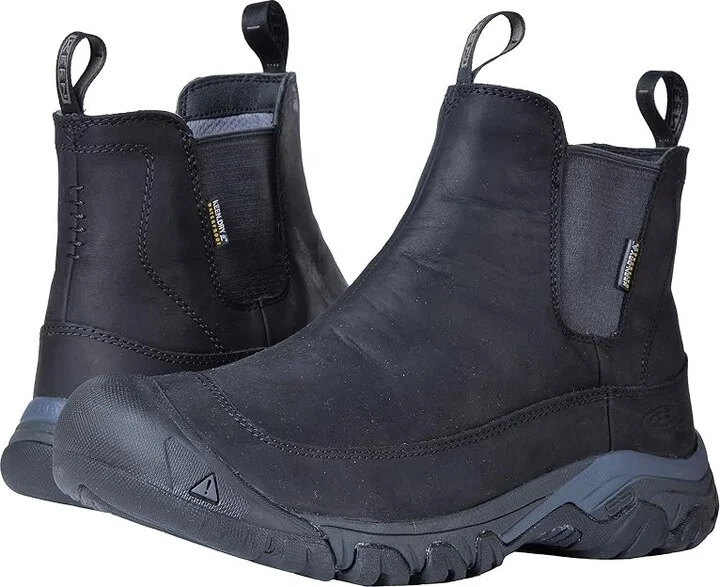 KEEN Anchorage Boot III Waterproof Men's Boots Black/Raven : 9 D - Medium, Leather